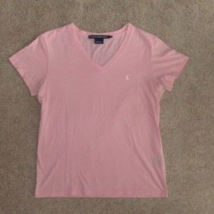 Ralph Lauren Polo V-Neck Light Pink T-Shirt